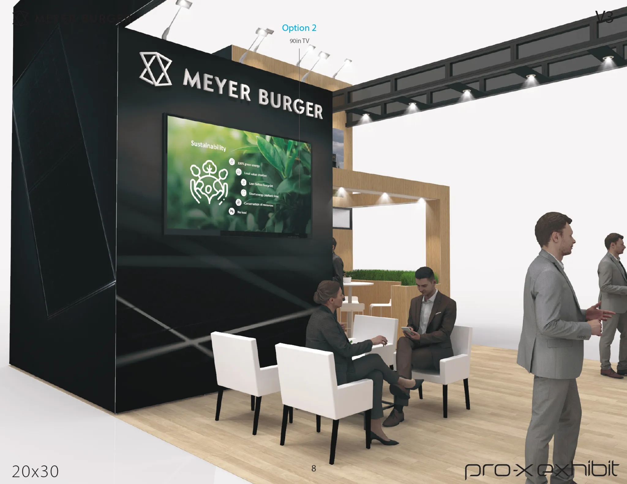 20x30 Péninsule booth design by Pro-X Exhibits
